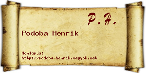 Podoba Henrik névjegykártya