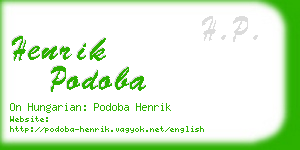 henrik podoba business card